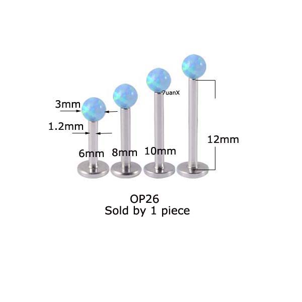Khuyên tai đính đá thời trang cá tính 16 gauge