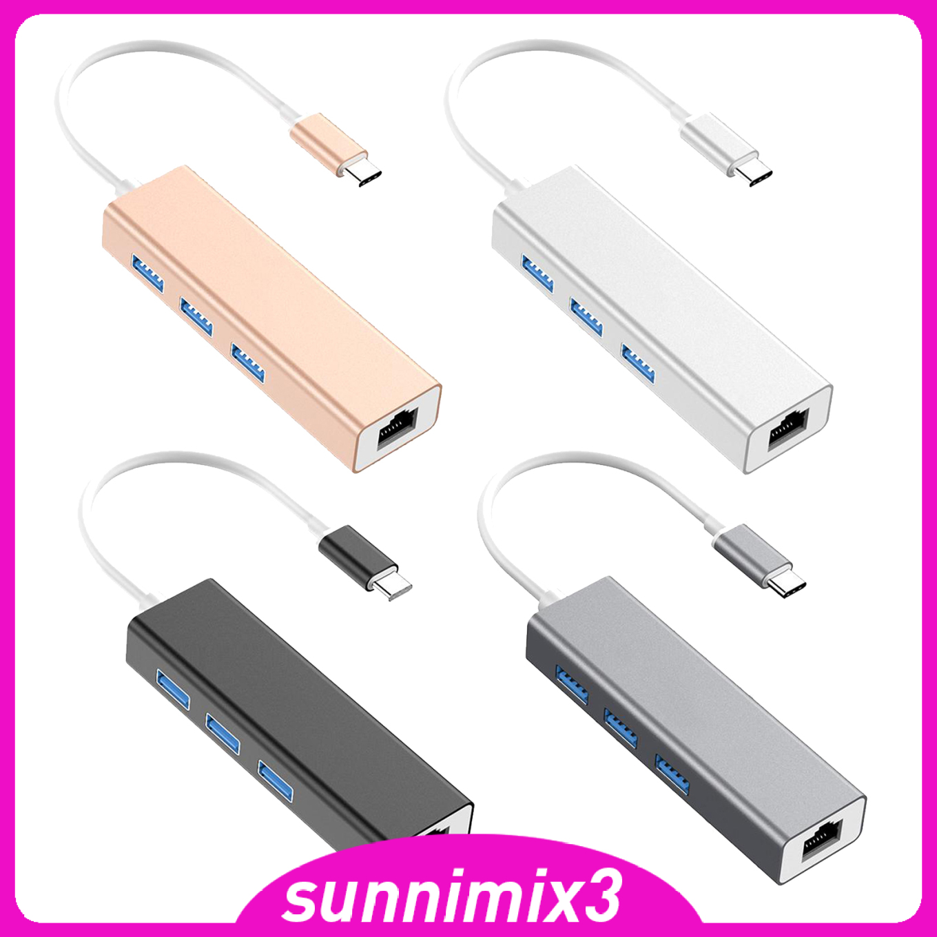 Bộ Chuyển Đổi Usb C Sang Ethernet Lan Rj45 Màu Bạc | BigBuy360 - bigbuy360.vn