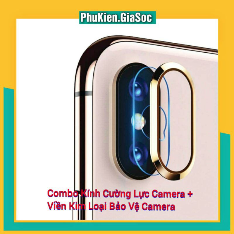KÍNH CƯỜNG LỰC CAMERA + VIỀN KIM LOẠI 💥FREESHIP💥 - BẢO VỆ CAMERA TUYỆT ĐỐI CHO IPHONE 7+/8+ X XR XS XSMAX
