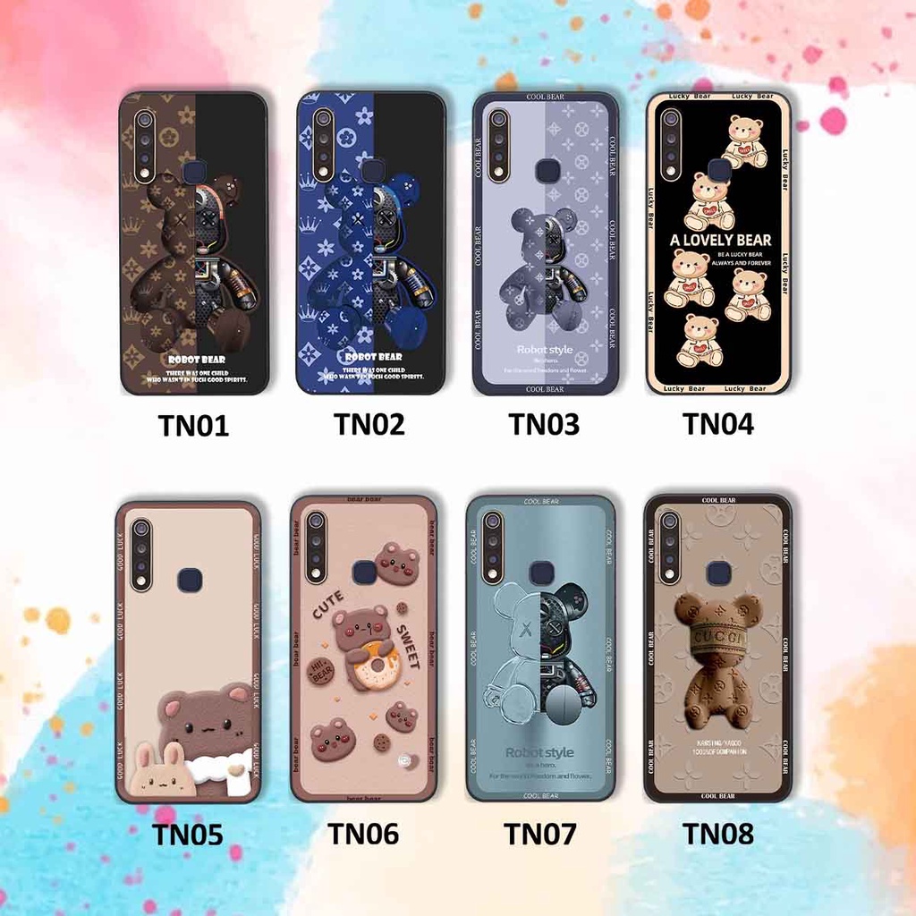 Ốp Vivo Y19 / U3 bear brick, gấu đáng yêu, dễ thương