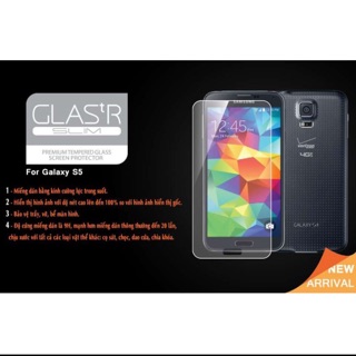 Bộ 2 kính cường lực cho samsung S5 tặng ốp dẻo trong