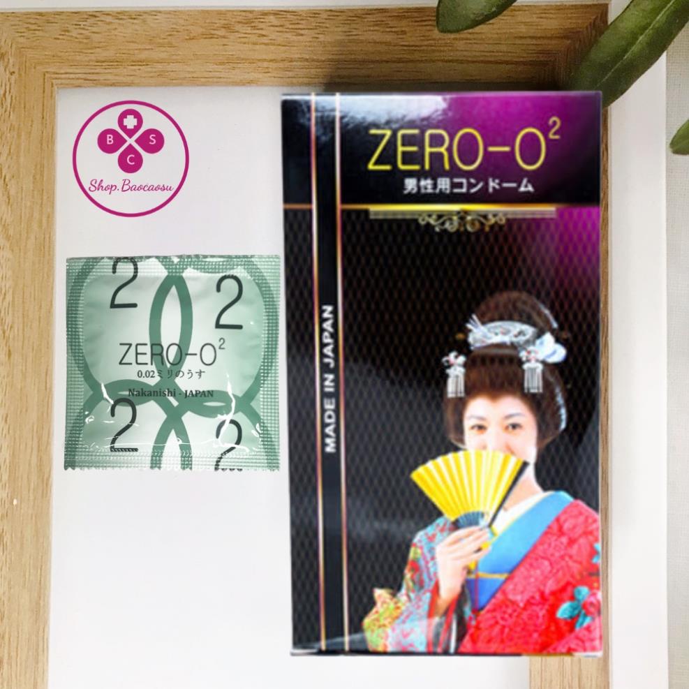 Bao cao su siêu mỏng kéo dài Nhật Bản ZeRo O2  hộp 12 chiếc _Nhi_Store3