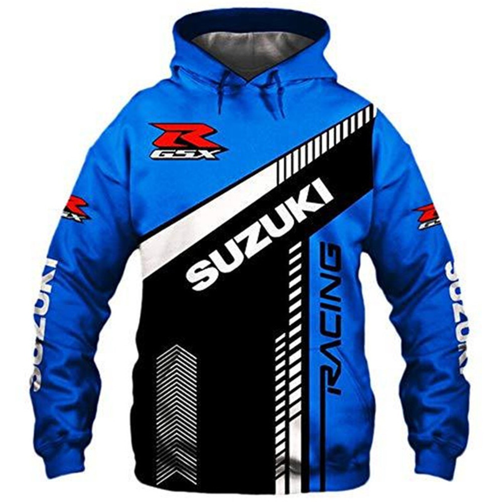 SUZUKI Áo khoác hoodie in họa tiết 3d phong cách thể thao hip hop thời trang xuân thu 2021