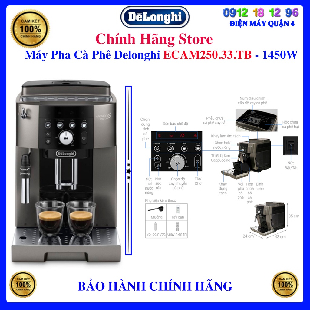 [Delonghi ECAM250.33] Máy Pha Cà Phê Delonghi ECAM250.33.TB, ECAM25033
