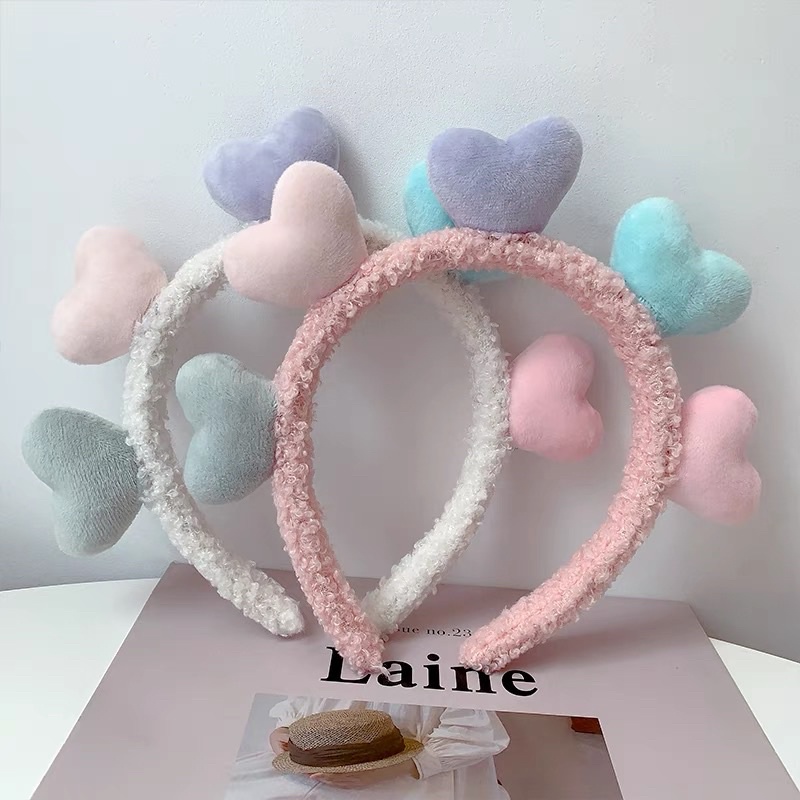 CC10 Băng đô cài tóc nữ 5 tim siêu xinh