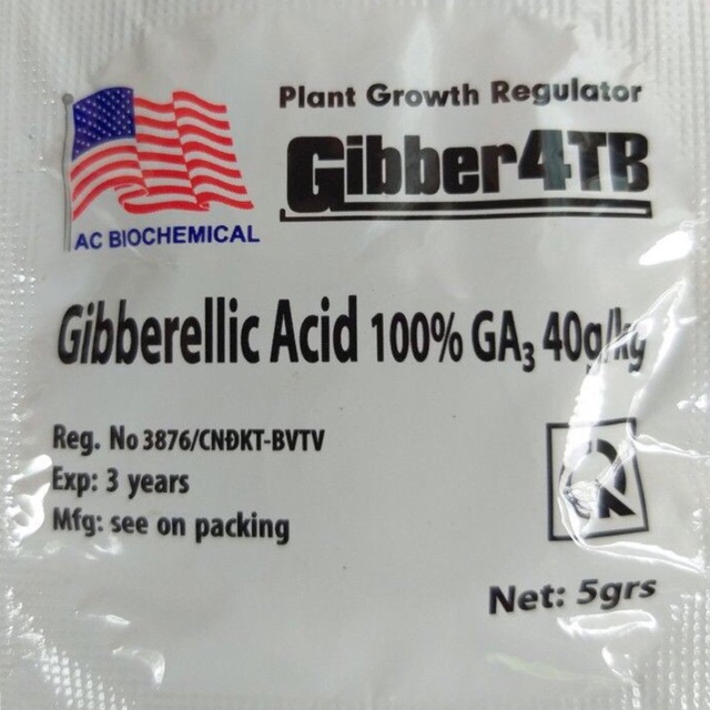 Phân Bón Lá Gibber 4TB GA3 - Gibberellic Acid 100%