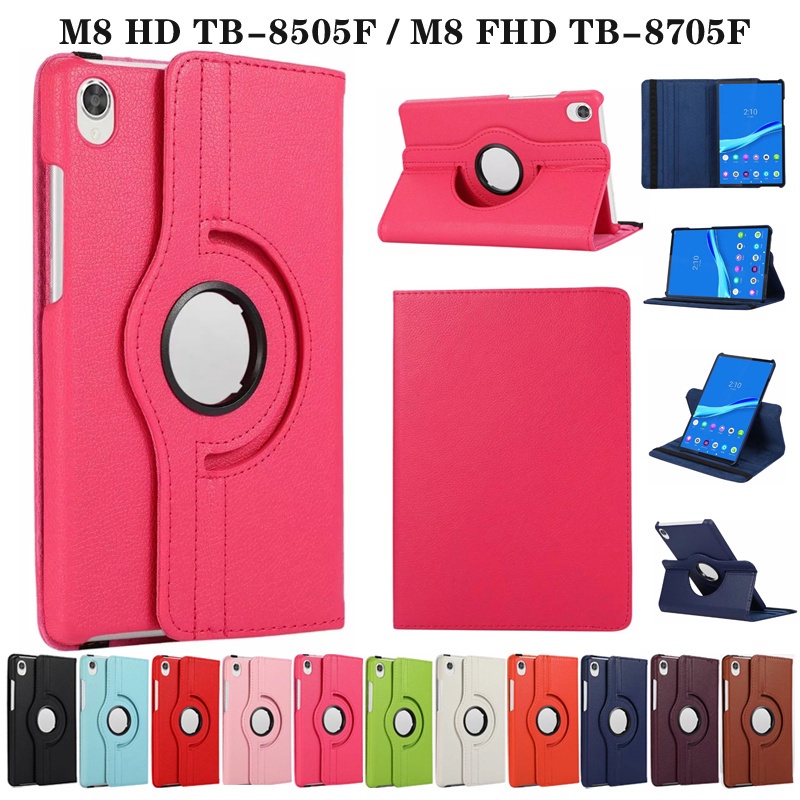 Bao Da Máy Tính Bảng Có Chức Năng Giá Đỡ Xoay Cho Lenovo Tab M8 Hd Tb-8505F 8505x Fhd Tb-8705F 8705n