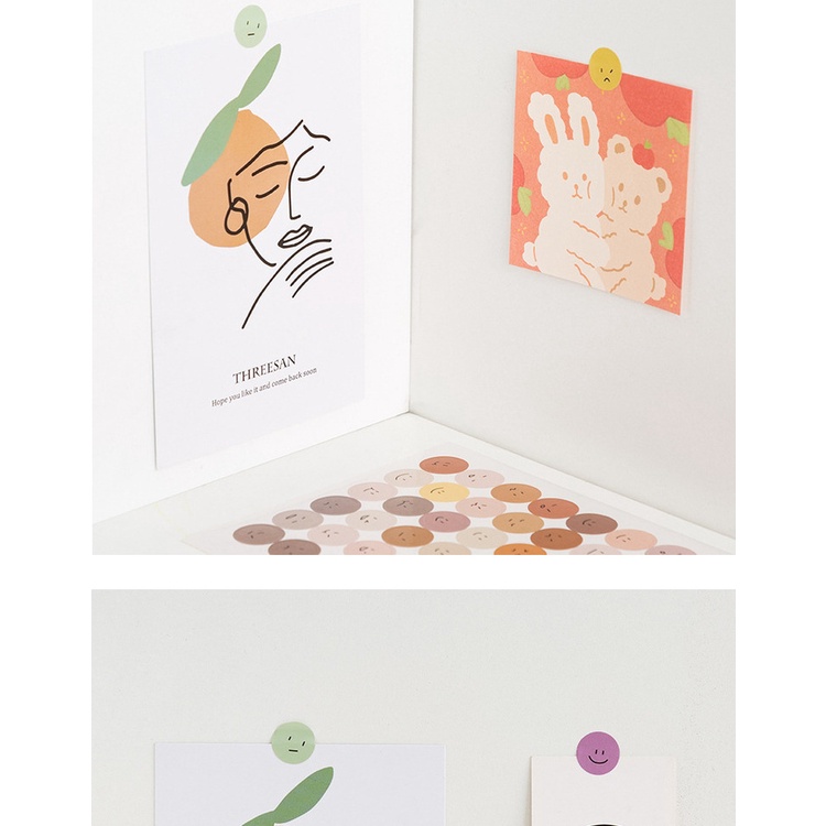 Miếng dán trang trí hình mặt cười nhiều màu sắc đáng yêu tiện lợi