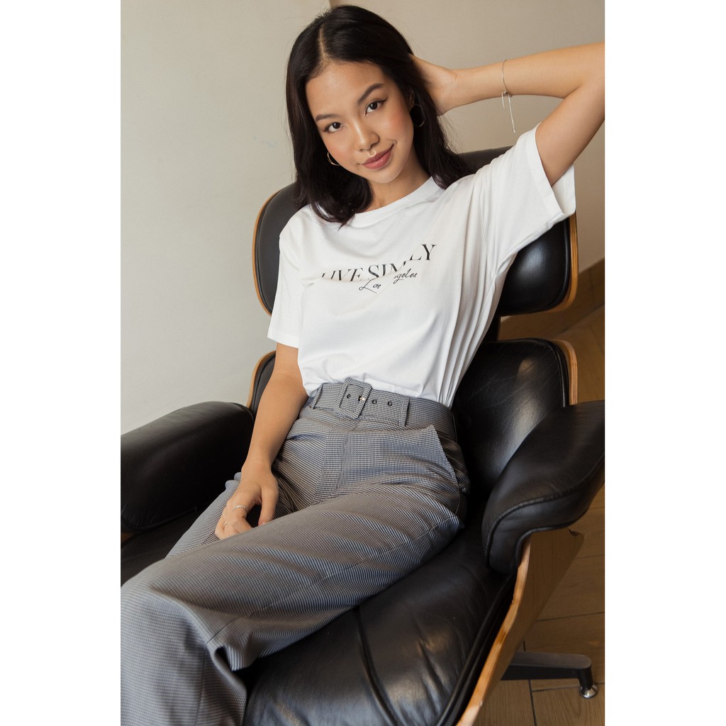Áo Thun In Chữ Live Simply EDINI - A1189