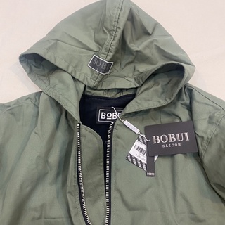 HOODED BOMBER JACKET BOBUI/ Black