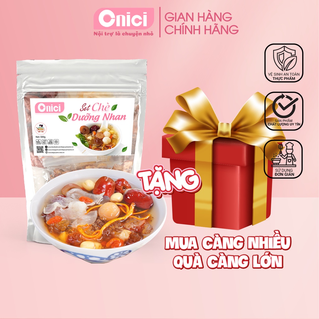 Chè dưỡng nhan tuyết yến Bếp của mẹ ONICI set nguyên liệu 12 15 chén