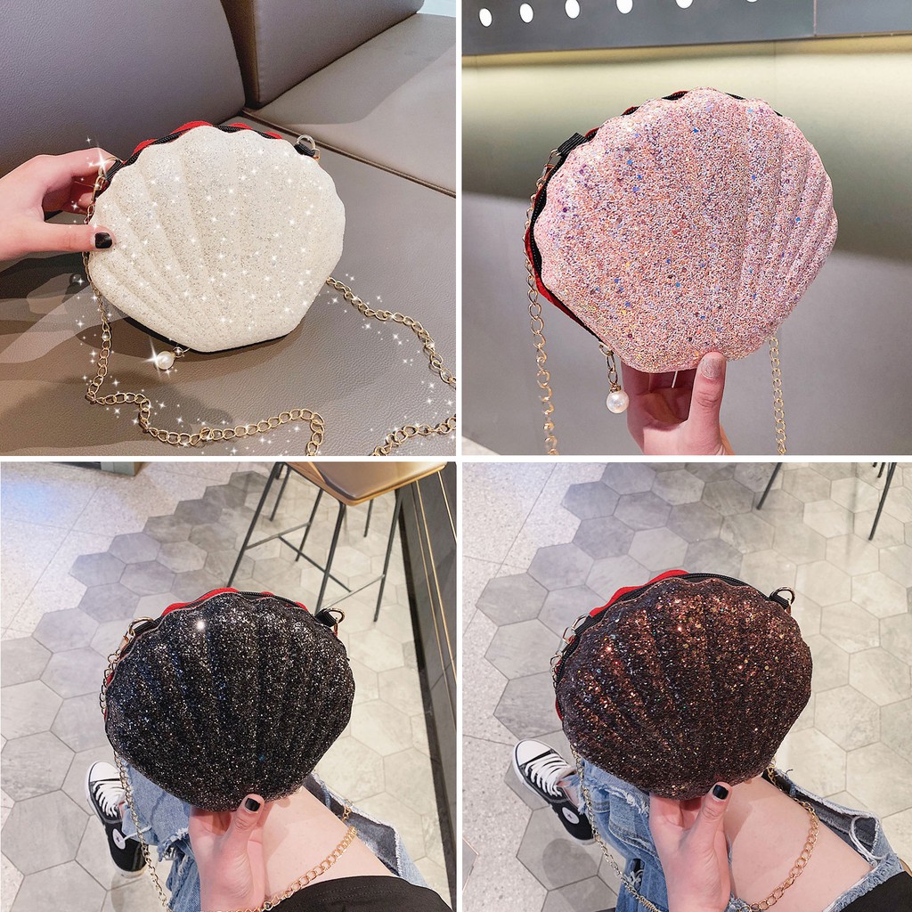 Túi Vỏ Sò Kim Tuyến Xinh Xắn