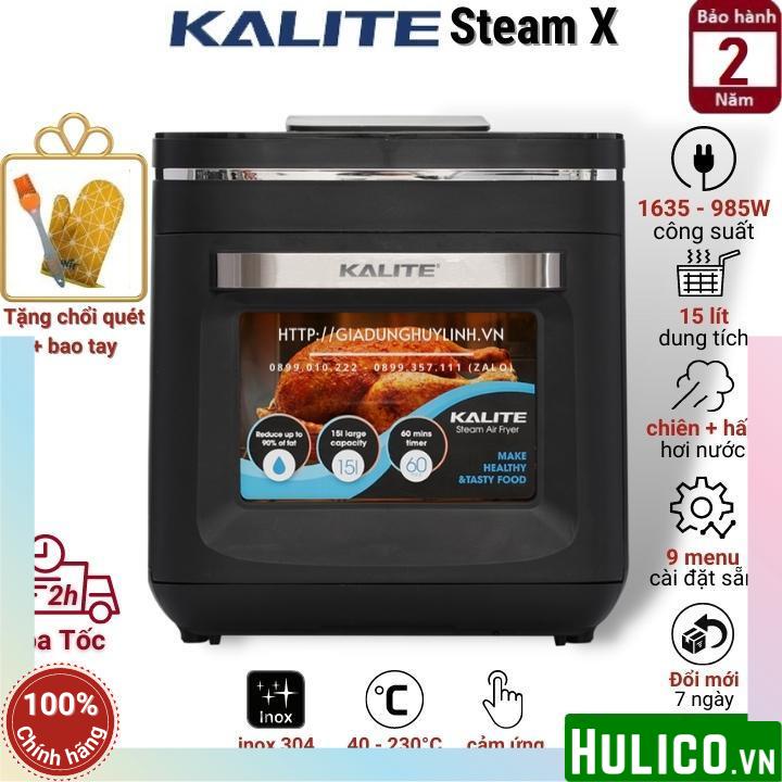 Nồi chiên không dầu hấp hơi nước Kalite Steam X - 15 lít