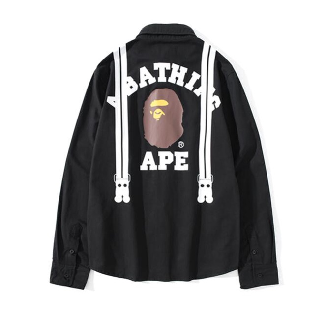 Áo sơ mi Bape tay dài in hình thời trang