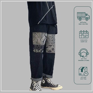 Quần Jean Ống Rộng Phong Cách Hàn Quốc Thời Trang Năng Động Trẻ Trung Cho Nam