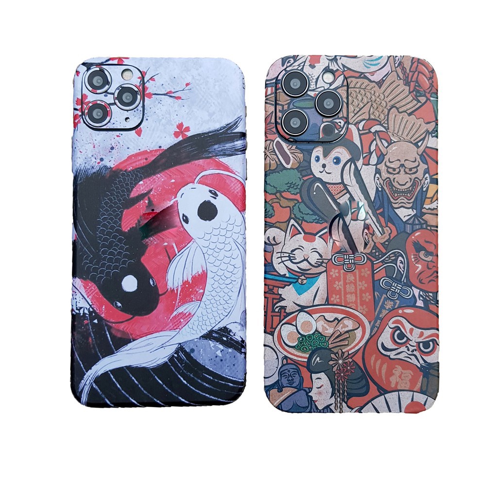 Tấm dán Skin FULL VIỀN Cá Koi Dành Cho 13prm , 12prm ,11prm ,x,xsm, 6p, 7p, 8p , xr - FukiShop