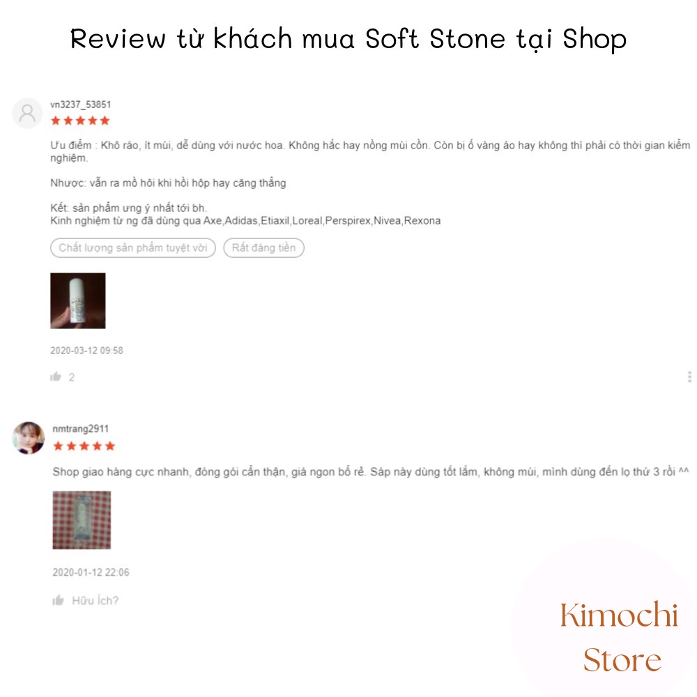 Lăn nách đá khoáng Soft Stone Nhật Bản Kimochi Store