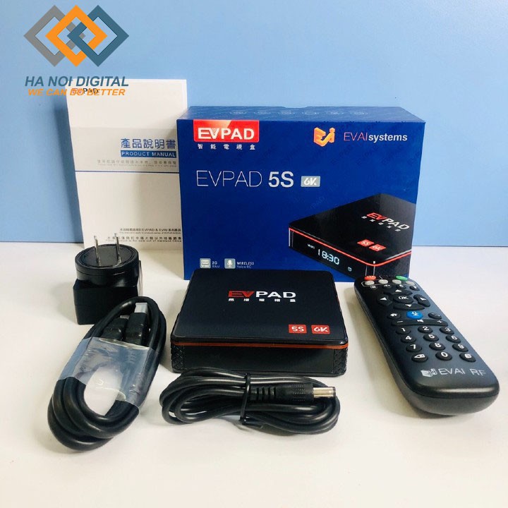 EVPAD 5S - XEM TRUYỀN HÌNH NHẬT BẢN, HÀN QUỐC, TRUNG QUỐC, HỒNG KÔNG, CHÂU Á HƠN 1000 KÊNH - HÀNG CHÍNH HÃNG