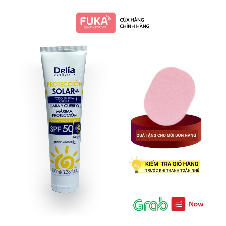 Kem chống nắng DELIA - Kem chống nắng không bóng dầu, giữ ẩm kiềm dầu SPF 50+