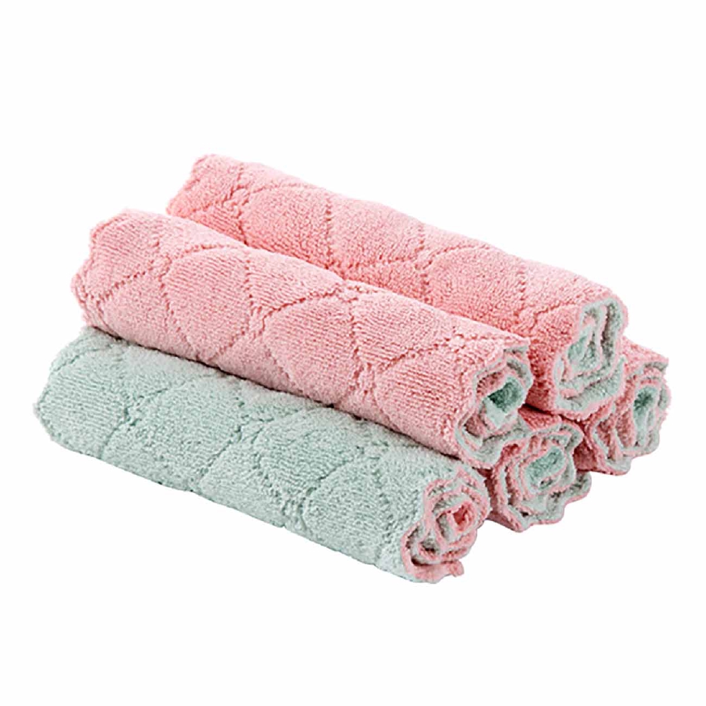 Bộ 5/10 Khăn Lau JUJIAJIA Loại Dày Thấm Hút Nước Tốt