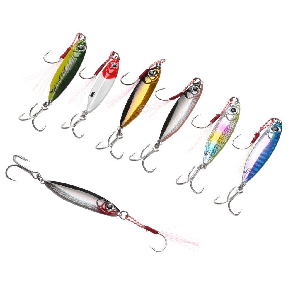 Mồi Câu Cá Giả Bằng Kim Loại Đính Lông Vũ 10 / 15 / 20 / 30g