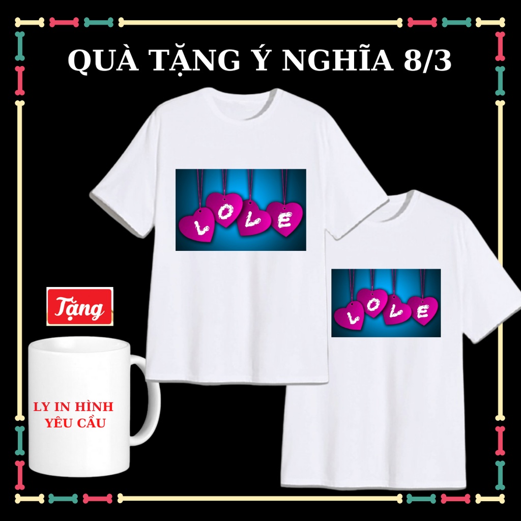 Áo cặp cho nam nữ,đồ đôi, đồng phục cặp thun cot ton co giãn đủ màu sắc