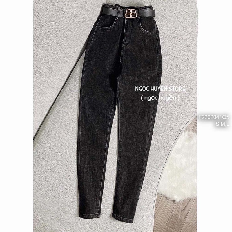 Quần jeans đen 1 nút