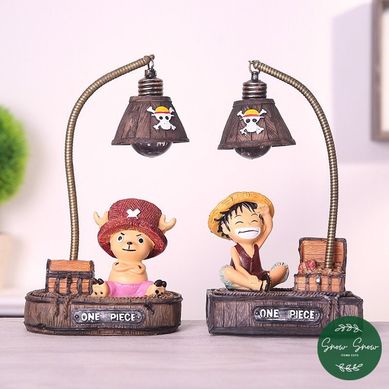 Đèn led trang trí - Đèn ngủ để bàn nhân vật phim OnePiece cực chất ánh sáng xanh độc lạ dùng để decor làm quà tặng
