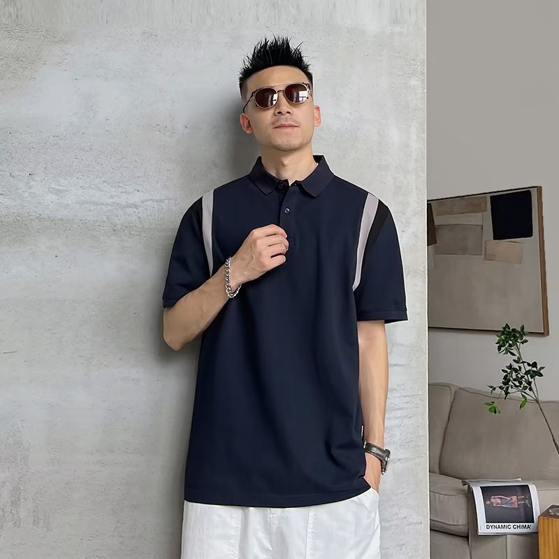Áo Thun polo Tay Ngắn Dáng Rộng Phong Cách Hàn Quốc Thời Trang Mùa Hè 4 Màu Sắc Cho Nam Giới Có Size M-2XL