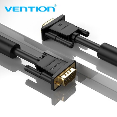 Cáp Nối Dài VGA Vention Đầu Dương Sang Đầu Dương Cáp VGA SVGA HD15 sang đầu cắm màn hình với lõi Ferrite hỗ trợ