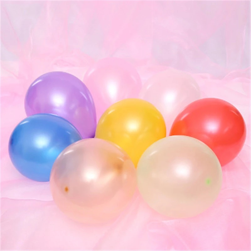 Set 10 Bong Bóng Bơm Hơi Bằng Latex Nhiều Màu Trang Trí Tiệc Sinh Nhật