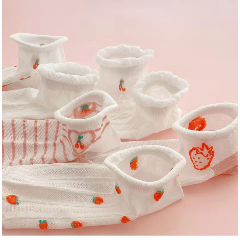 Vớ lolita cổ thấp phong cách Hàn Quốc dễ thương hàng chất đẹp