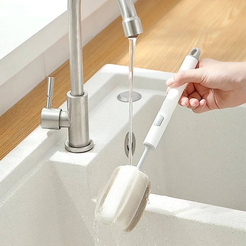 Cọ Vệ Sinh Cốc/Bình Nước Cán Dài Có Thể Tháo Rời Tiện Lợi