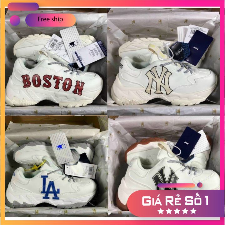 bản chuẩn GIÀY THỂ THAO NAM NỮ M.L.B đế tách tăng chiều cao Bton Ny, sneaker m.lb L a độn đế cao cấp