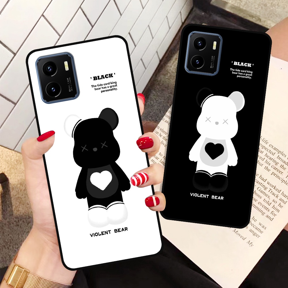 Ốp Vivo Y01 / Y15s / Y15a in hình họa tiết Mountain, Be@rbrick dễ thương (T13 - T18)