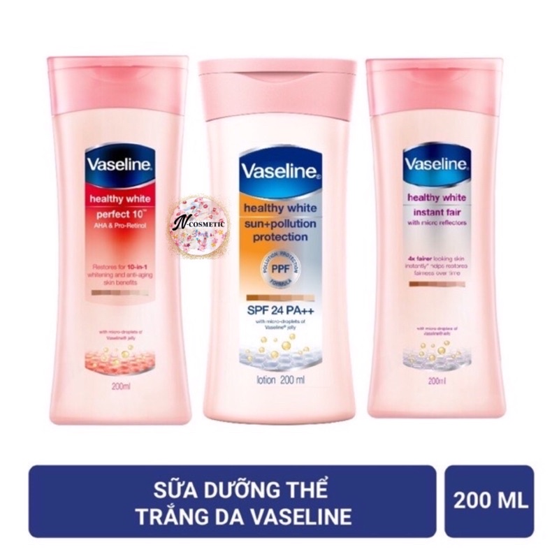 Dưỡng Thể Trắng Da Vaseline 200ML