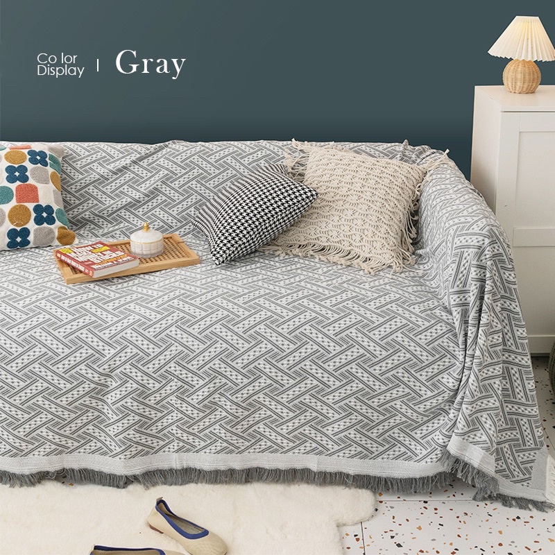 [Mẫu Mới] Khăn Phủ Sofa, Thảm Trang Trí, Chất Liệu Cotton Dệt Cao Cấp