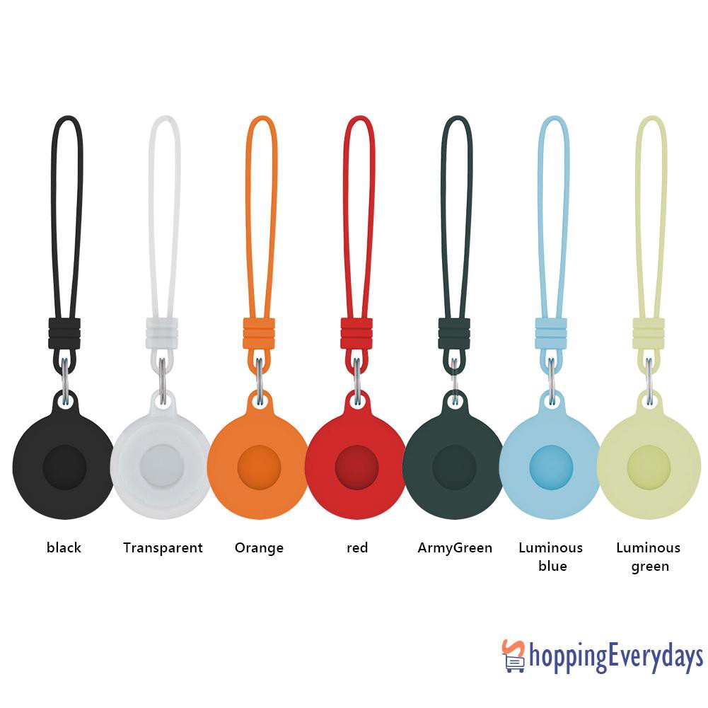 【sv】 Waterproof Silicone Bumper Case with Keychain+Strap Compatible with AirTag