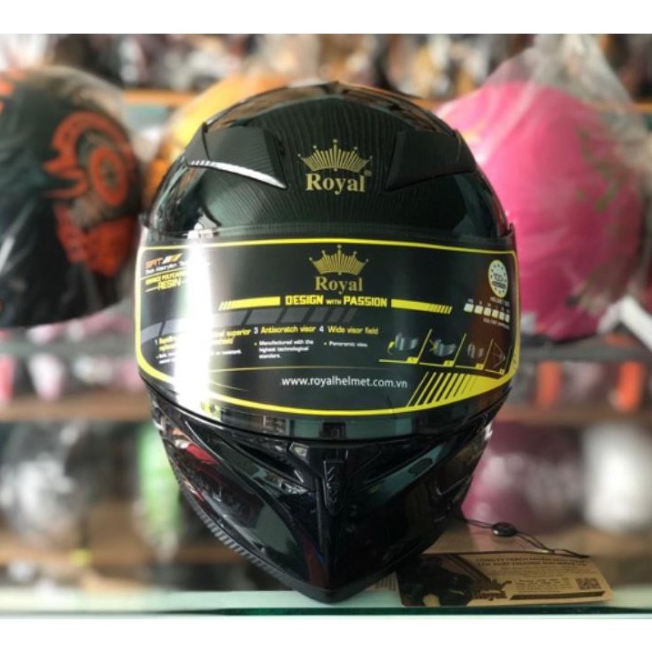 Nón Fullface ROYAL M138b đen bóng