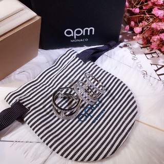APM classic three-row king diamond ring S925 pure silver micro set high carbon diamond code points 678