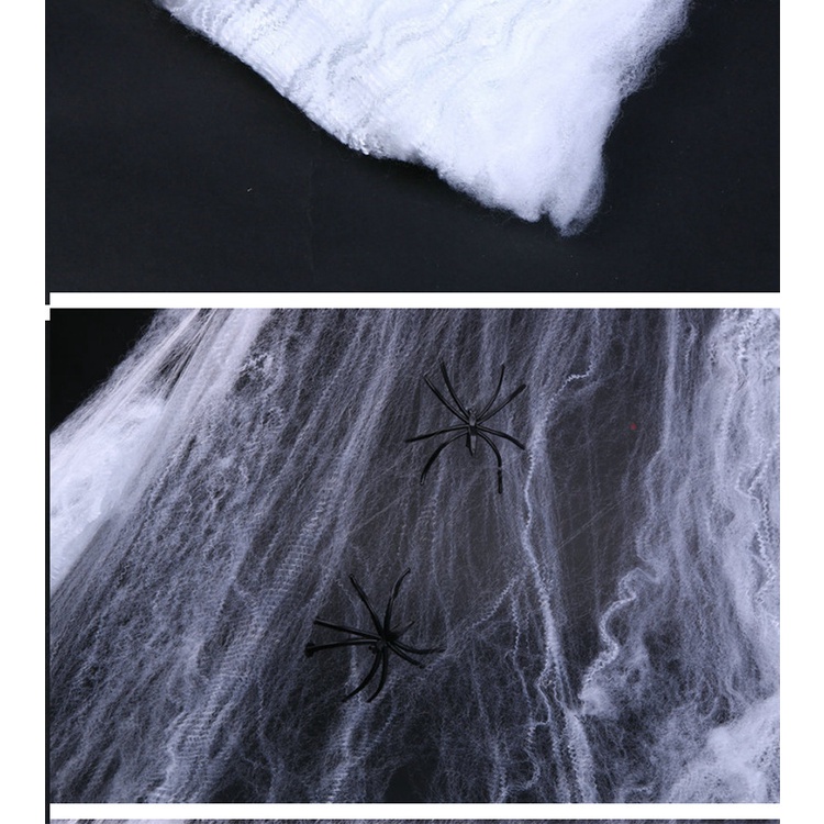 Nhện Giả Bằng Cotton Trang Trí Halloween