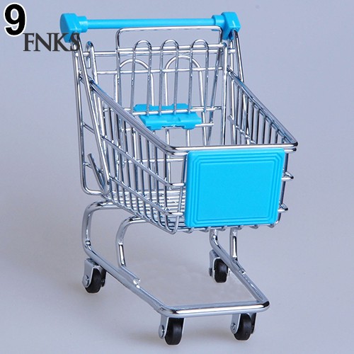 Mô hình xe đẩy siêu thị mini trang trí