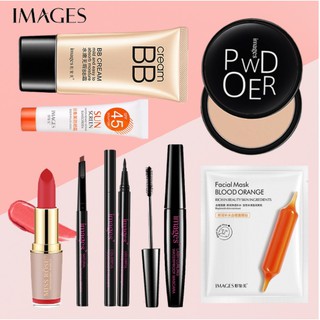 [RẺ VÔ ĐỊCH]Bộ trang điểm IMAGES Kem BB+Kem chống nắng+ Phấn phủ+Chì kẻ mày+Bút kẻ mắt+Mascara+Mặt nạ+Son lì LT - BTD01