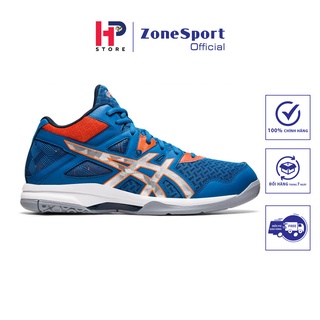 Giày Asics GeL Task MT 2 Xanh Cam - Giày Chuyên Bóng Chuyền cổ cao da tổng hợp, bật nhảy êm, ôm chân, thoáng khí