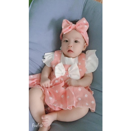 Đồ liền thân bé gái TẶNG KÈM băng đô