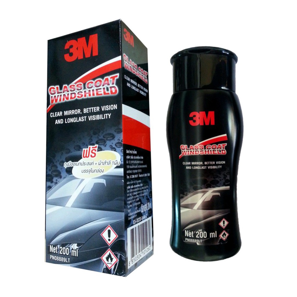 Dung dịch chống bám nước cho kính xe ô tô 3M GLASS COAT WINDSHIELD 200ml