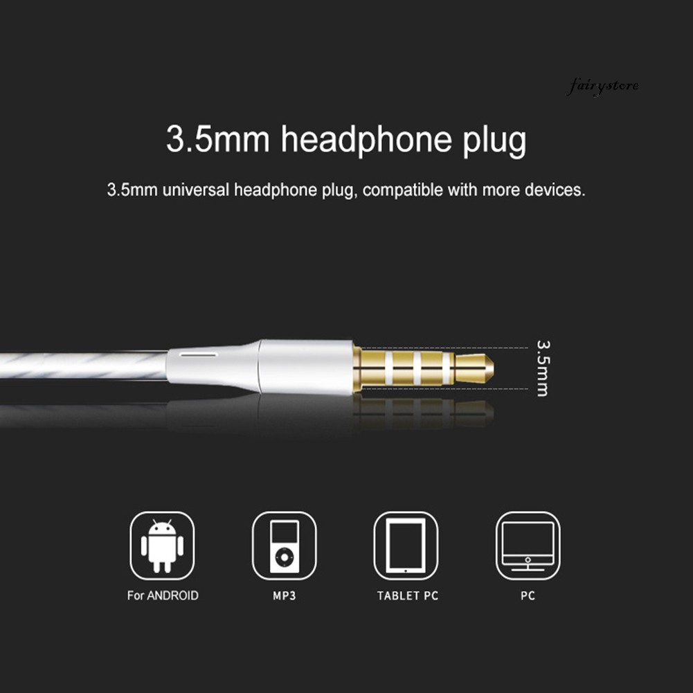 Tai Nghe Có Dây Fs + Universal 3.5mm Có Mic Cho Điện Thoại, Máy Tính, Mp3