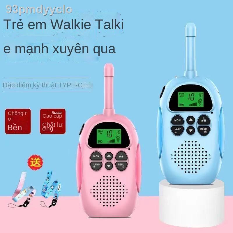 (Date mới)✸♦Máy bộ đàm trẻ em tương tác giữa cha mẹ và con cái mini không dây đường dài đồ chơi giáo dục ngoài trời sạc