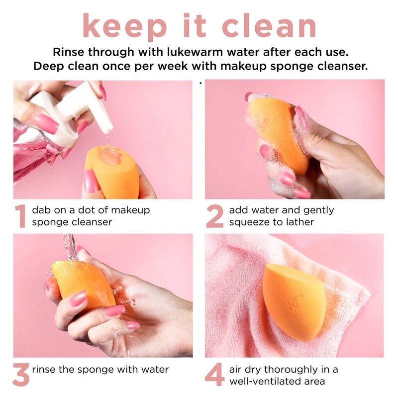 [Xukashop] Mút trang điểm tán kem nền Real Techniques Miracle Complexion Sponge trang điểm mềm mại, tiện dụng