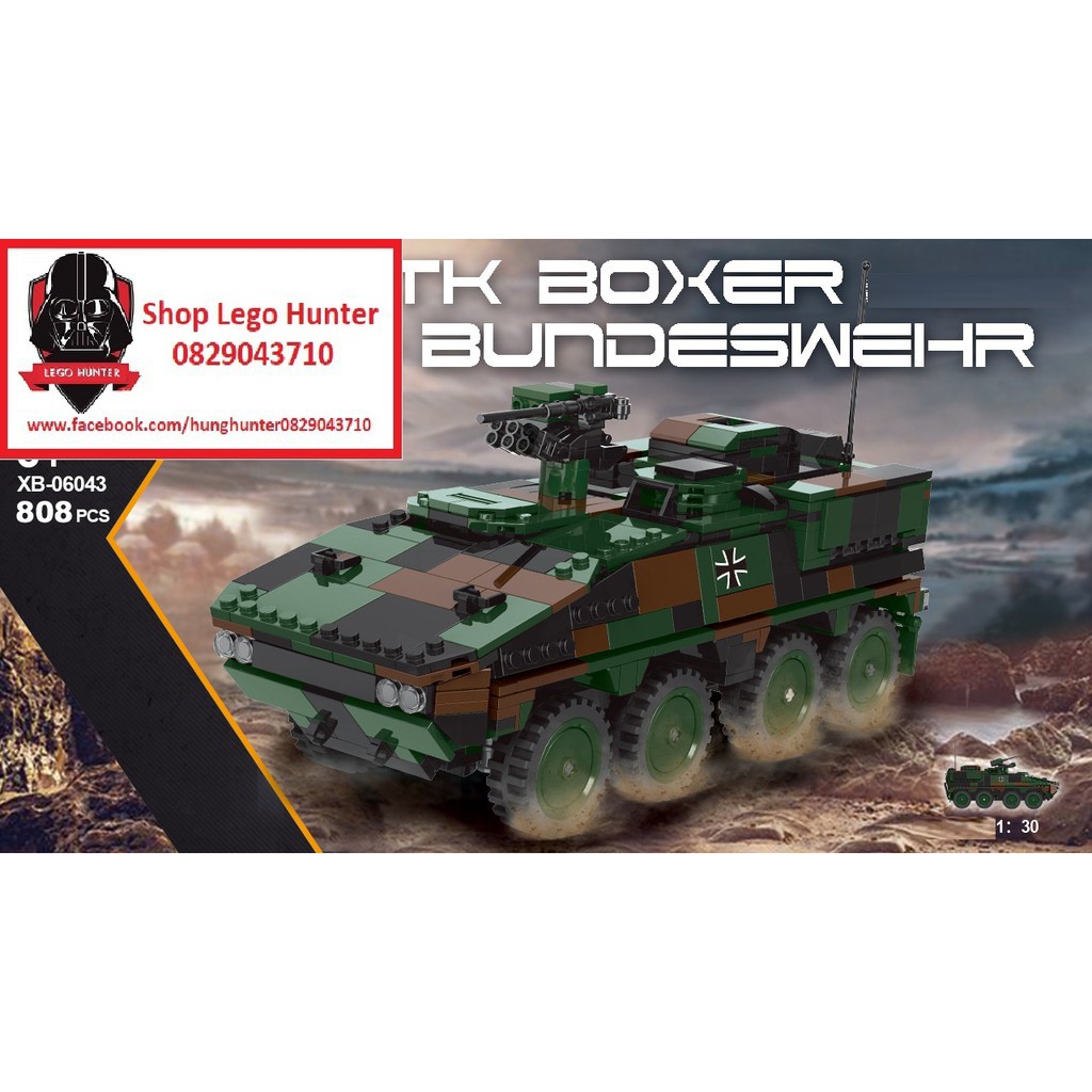Lego Army Xingbao XB 06043 Xe thiết giáp GTK Boxer Bundeswehr 808 chi tiết